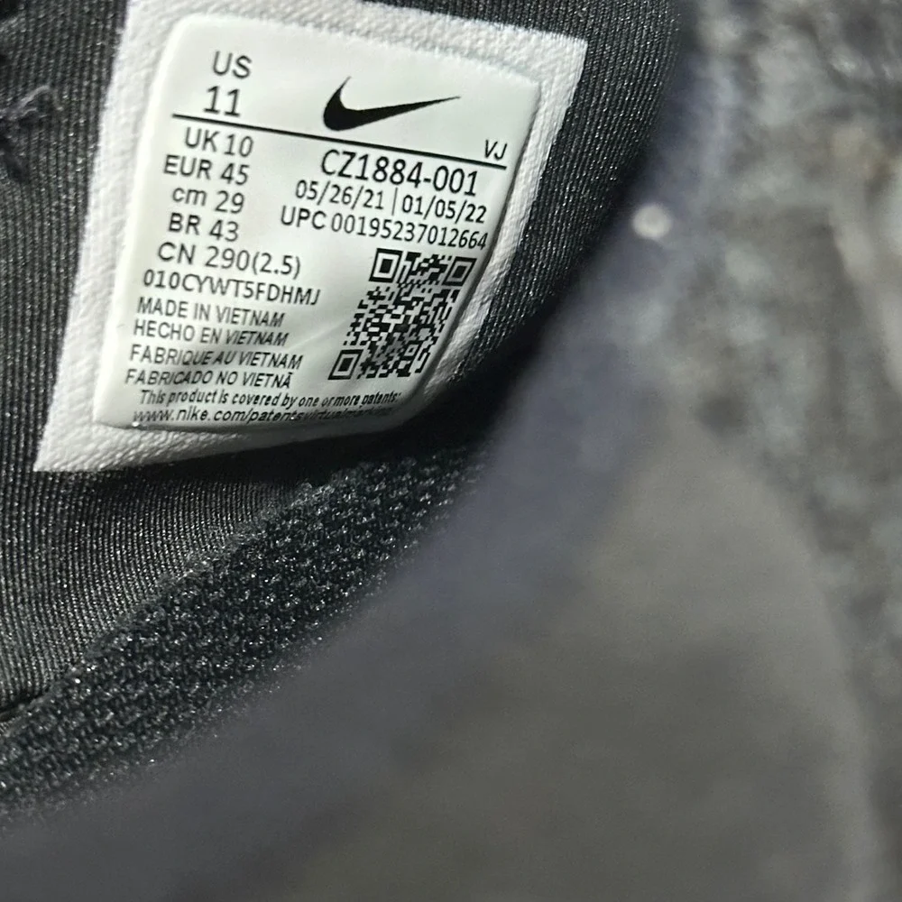 Nike Free Run 5.0 Mens 11 Black Running Shoes CZ1884-001 Next Nature Low Top